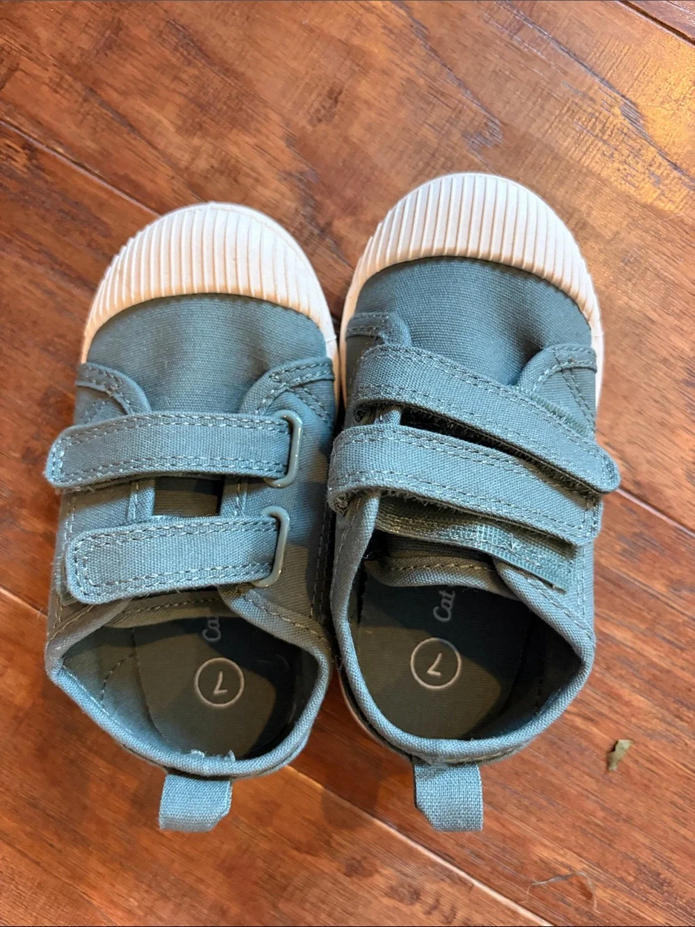 Kids Canvas Hook-and-Loop Sneakers - Green